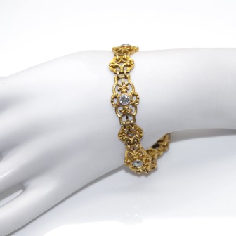 Bijoux récents - Bracelet ancien or et diamants