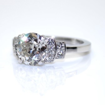 Bijoux récents - Bague solitaire diamant 1,97 ct