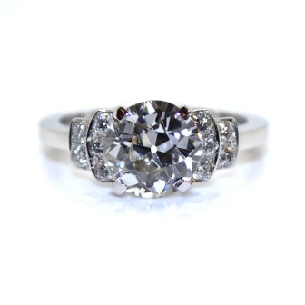 Bijoux récents - Bague solitaire diamant 1,97 ct