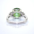 Bijoux récents - Bague tourmaline verte et diamants baguettes